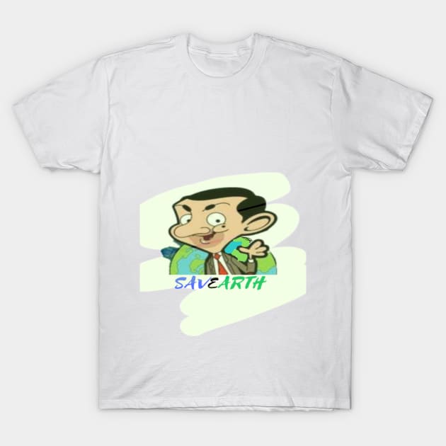 Mr. Bean for a Green World: Save Earth! T-Shirt by NikwinTrends